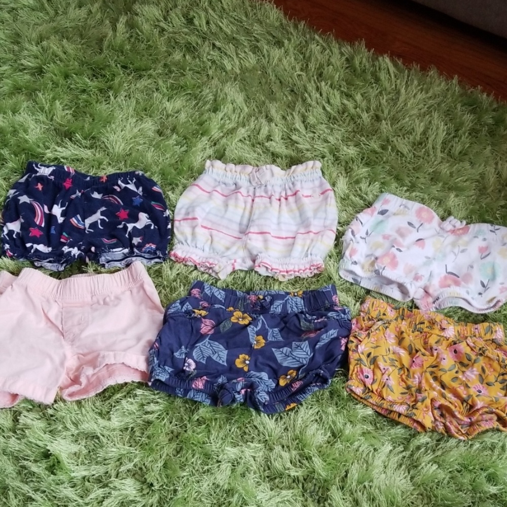 6 pair of 6 month shorts